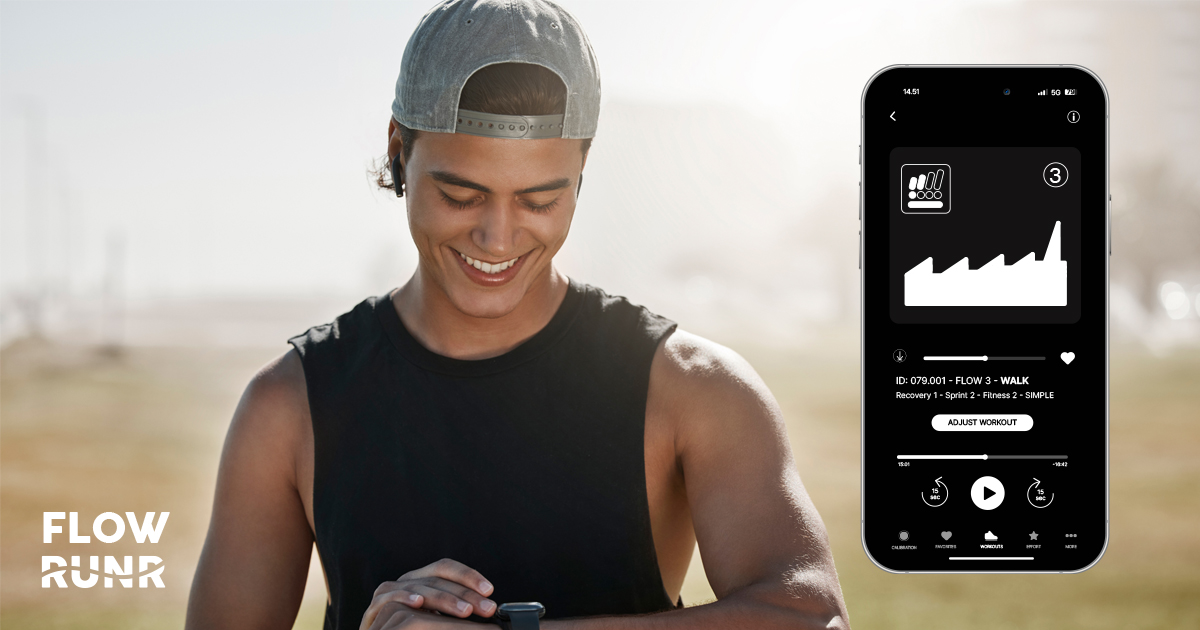 Man selecting workout on watch